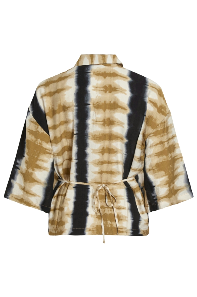 VIWRINKLE QU 3/4 SHIRT/PB 14108078 Bistre/QU